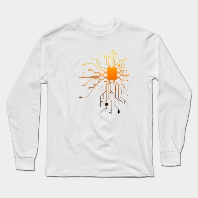 Circuit Heart Long Sleeve T-Shirt by trev4000